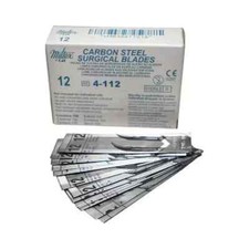 INTEGRA MILTEX 4-112 #12 Carbon Steel Surgical Blades 100/BX Sterile PI picture