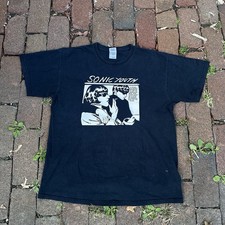 Vintage 2000's Sonic Youth Noise Rock Indie Band Concert T Shirt Kim Gordon picture
