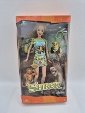 Dreamworks Shrek Barbie Doll with Backpack and Shrek Keychain Mattel 2004 NEW picture
