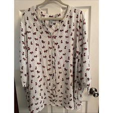Catherines White Blouse with Red Dog Print picture