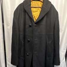 Vintage Alexander’s Westchester Mens Lined Wool Coat Size XL Black Long Sleeve picture