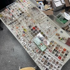 Estate sale Fly Fishing Flies hand tied fly fishing, lures, flies HUGE LOT picture