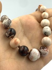 Antique very old authentic natural agate beads string picture