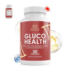 3x Value PACK Gluco-Health Blood Health Support Dietary Supplement 30 Capsules picture