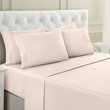1800 Series 6-Piece Bed Sheet Set Soft Deep Pocket Twin King Queen Full Sheets picture