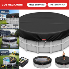 6 Ft Round Pool Cover for Above Ground Pools - 420D Solar Oxford Tarp, Durable & picture