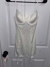SKIMS Lace Shapewear Mini Slip Dress Ivory XS Strong Adjustable Strap picture