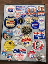 Bill Clinton Political Pinback Button Lot picture
