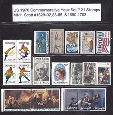 US 1976 Commemorative Year Set with 21 Stamps MNH picture