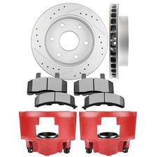 For 1992-2000 GMC YUKON Front Pair Brake Calipers Rotors and Ceramic Pads picture