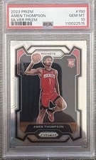 2023-24 Panini Prizm - Amen Thompson #150 Silver Prizm (RC). PSA 10. picture