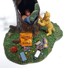 Lemax Spooky Town Trick or Treater Eating Tree intro 1985 retired 1988 Open Box picture