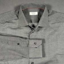 ETON Contemporary Fit Men's 41-16 Long Sleeve 100% Cotton Geometric Shirt Gray picture