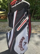 Callaway Org 14 Cart Bag, Black, White & Red, Excellent Condition picture