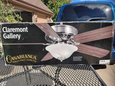 New Open Box Casablanca Claremont Brushed Nickel Ceiling Fan #49GXXH ShipsFREE picture