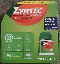 Zyrtec Allergy Treatment Tablets - 10mg 90 tabs  Exp: 03/2028 Thru 09/2028 picture