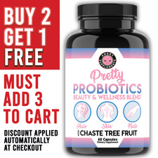 Angry Supplements Pretty Probiotics Women's Beauty Hair Skin Nail Health 60ct picture