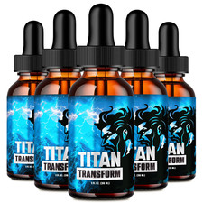 (5 Pack) Titan Transform Drops for Men, Prostate Health Supplements Liquid Drops picture
