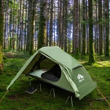 1 Person Portable Camping Cot Tent Sleeping Cot With Tent and Rain Covers picture