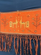 Mid Century Scandinavian Kelim Wall Tapestry – Eva Nemeth Vintage hand woven picture