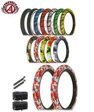 ALTALINE Performance BMX BICYCLE 20x2.35 DURABLE SemiSlick Graphic TIREs 6PC SET picture