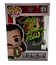 Jake The Snake Roberts Signed Funko Pop Autograph WWE WWF #51 HOF JSA COA  3-968 picture