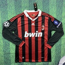 Ronaldinho #80 AC Milan 2009/10 Long Sleeve Jersey | Retro Men’s Shirt New picture