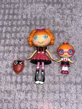 Collector LALALOOPSY Mini 3” Doll Bea Spells A Lot w/Sister Doll & Pet Bird picture