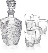 Bormioli Rocco Dedalo 7 Piece Liqueur Set (1 Decanter & 6 Shot Glasses) picture