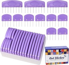 20Pcs Knit Blockers Pins Kit, Purple Knit Blocking Combs Kit picture