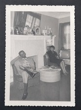 Vintage 1950s African American Family Living Room TV Snapshot Photo Vernox picture