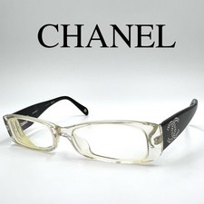 CHANEL 3096-B Square Full Rim Glasses with Case & Box, Rhinestone Accents picture