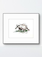 Original Abstract Expressionism 9x12 Badger Handmade Signed Fine Art 18 picture