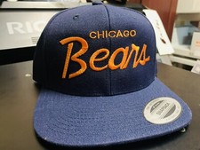 Retro Chicago Bears 6 Panel Snap Back Hat 90s Christmas Vacation Clark Griswold picture