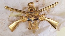 Original Pre-WWI/SAW 8th Infantry Cap  Company M Badge Span-Am  picture