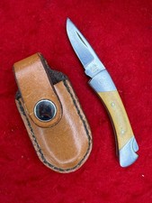 Buck 506 Pocket Knife Vintage USA-Made Knife Lady Buck, Custom Sheath picture