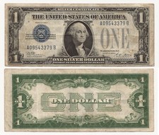 1928-A $1 Dollar Bill Funny Back Silver Certificate Note GOOD / VERY GOOD picture