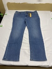 NWT Lee Straight Leg Jeans Size 20W M Houston Blue Denim Perfect Fit Brand new  picture
