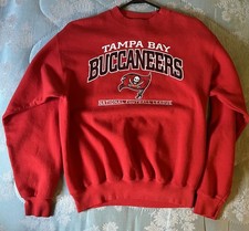 Vintage 90s Tampa Bay Buccaneers Crewneck Sweatshirt Lee Sport Nutmeg Mills XL picture