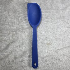 RARE Elizabeth Karmel's Blending Spoon Blue Steel Silicone picture