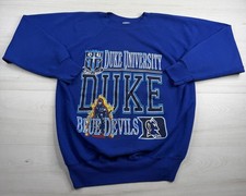 Vtg Ultra Sweats Duke Blue Devils Sweatshirt Crewneck 80s 90s USA Made L RARE picture