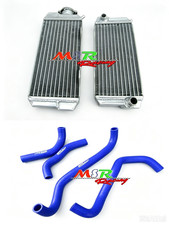 Aluminum Radiator & BLUE Silicone Hoses for HONDA ATC250R 1985 1986 picture