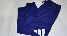 NWT adidas Mens 2XL Track Pants Royal Blue Big Logo Tapered Joggers Sweatpants  picture