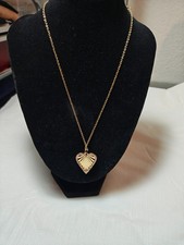 Gold Heart Traced in Bling Gold Chain 16