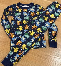 Hanna Andersson Pokémon 2-Piece Snug Fit Navy Organic Cotton Pajama 130 cm US 8 picture