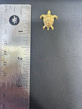 14k Yellow Gold Turtle Charm Pendant, Stamped and Tested, Brand New picture