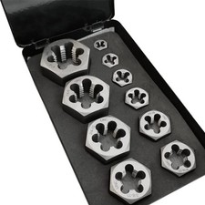 10pcs/Set Carbon Steel Hex Die Nut 1/4 5/16 3/8 7/16 1/2 9/16 5/8 3/4 7/8 1 picture