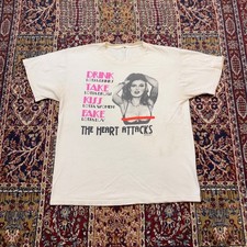 VTG Rare 2006 The Heart Attacks Punk Band Lotsa T-Shirt White Nude Woman Raunchy picture