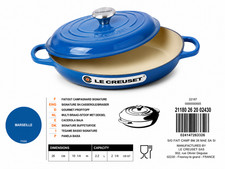Le Creuset Signature Shallow Casserole Braiser 2.25 Qt — Marseille (Blue) picture