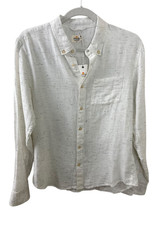 Marine Layer Bagley Button Down Shirt Natural Neps Men's Small NWT picture